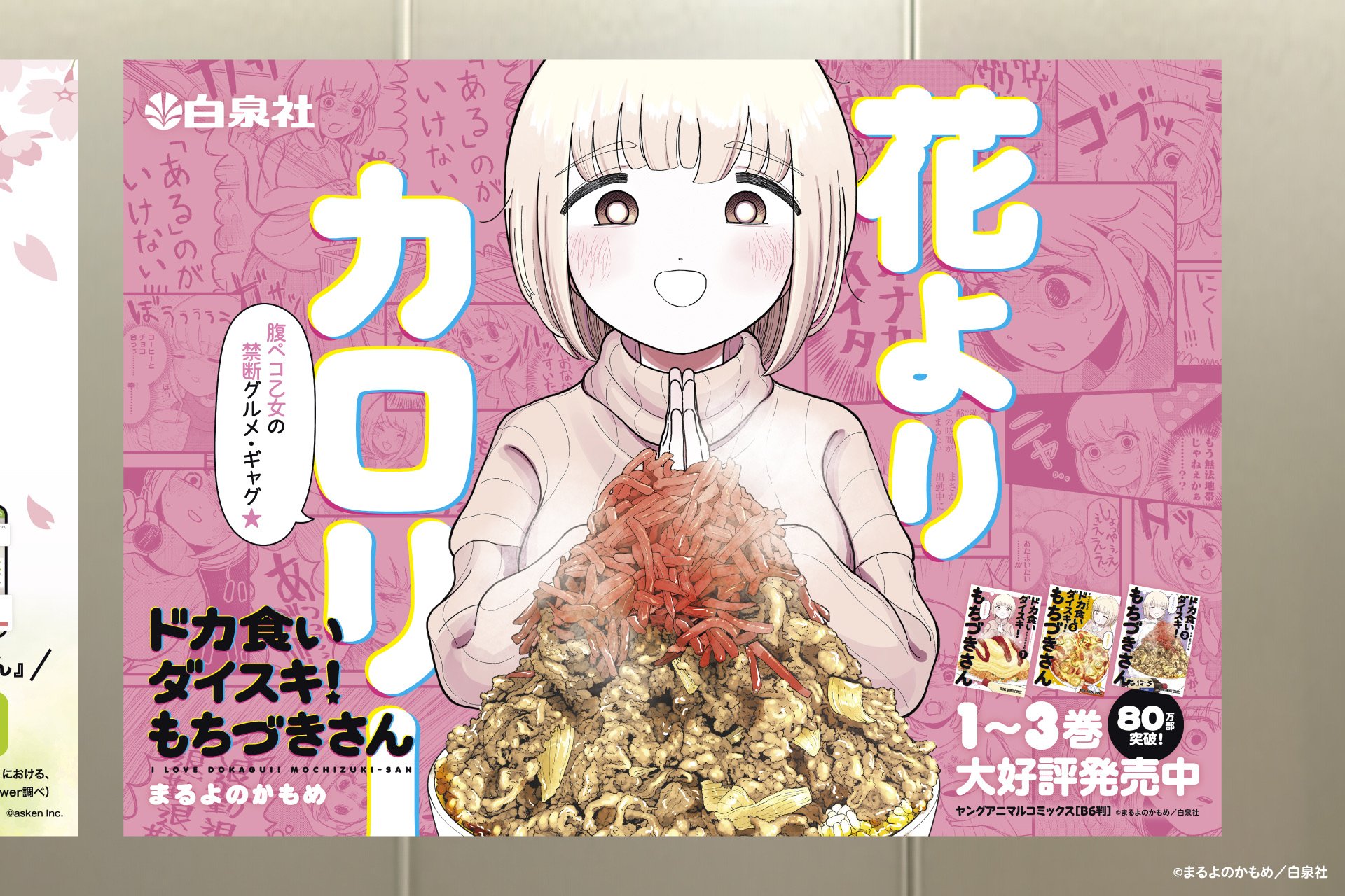 ドカ食いダイスキ！ もちづきさん 2巻 A2特大ポスター 販売台他セット img_31102a2f71f9cf7ea79567d108